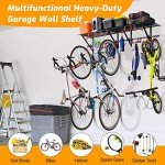 Adjustable Garage Wall Shelving with Bike Hooks