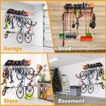 Adjustable Garage Wall Shelving with Bike Hooks