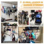 Adjustable Garage Wall Shelving with Bike Hooks