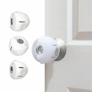 Child Proof Door Knob Covers for Toddlers - 4 Pack