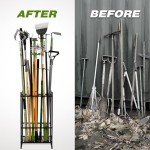 Garden Tool Organizer Rack for Garage Storage