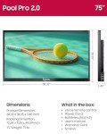 75-Inch Waterproof Smart Outdoor TV, 4K HDR
