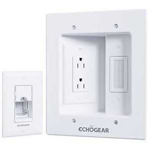 ECHOGEAR Wall-Mounted TV Cord Management Kit