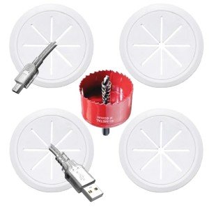 TV Cord Management Kit with Hole Saw Attachment