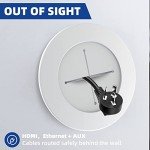 Wall-Mounted TV Cable Management Kit, White