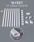 ECHOGEAR Peel and Stick Cable Cover - 10ft White