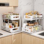 Under Sink Organizer Set, 2 Sliding Shelves