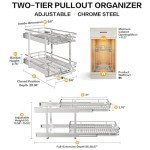 2-Tier Pull-Out Kitchen Shelf and Organizer