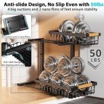 Adjustable 2-Tier Under Sink Organizer – 2 Pack