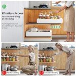 Expandable Pull-Out Cabinet Organizer for Easy Storage