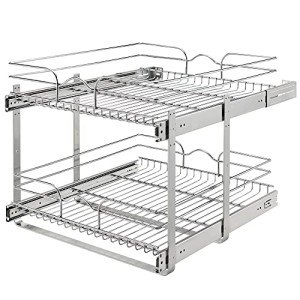 2-Tier Pullout Kitchen Cabinet Organizer Shelf