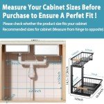 Adjustable 2-Tier Under Sink Organizer – 2 Pack