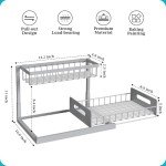 Under Sink Organizer, 2-Tier Pull-Out Shelves