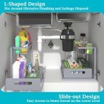 Under Sink Organizer, 2-Tier Pull-Out Shelves