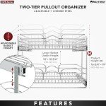 2-Tier Pullout Kitchen Cabinet Organizer Shelf