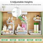 2-Tier Under Sink Organizer - 2 Pack Set