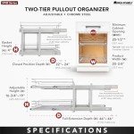 2-Tier Pullout Kitchen Cabinet Organizer Shelf