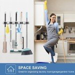 IMILLET Wall Mount Broom Holder Set with Hooks