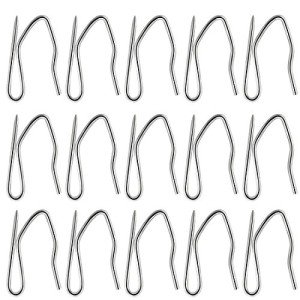58 Pcs Heavy-Duty Silver Curtain Hooks