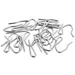 58 Pcs Heavy-Duty Silver Curtain Hooks