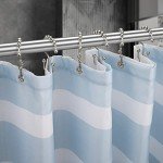 Rust-Resistant Double Glide Shower Curtain Hooks - Set of 12