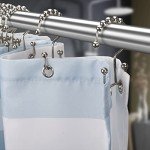 Rust-Resistant Double Glide Shower Curtain Hooks - Set of 12