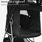 VIVO Folding Pet Stroller for Cats and Dogs