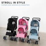 VIVO Folding Pet Stroller for Cats and Dogs