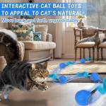 Interactive Rechargeable Cat Toy Ball with Tails