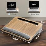 Portable Laptop Desk with Pillow Cushion and Storage