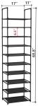 FIDUCIAL HOME 10-Tier Shoe Rack for 20-25 Pairs