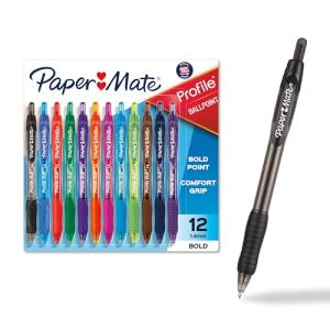 Paper Mate Profile Bold Pens - Assorted Colors, 12 Pack
