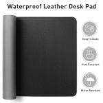 Aothia Non-Slip Leather Desk Pad and Mouse Pad