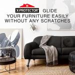 Felt Furniture Sliders for Hardwood Floors X-PROTECTOR 16 PCS 3 ½” - Furniture Slider with Unique Design - Heavy-Duty Furniture Movers for Hard Surfaces - Felt Sliders - Move Your Furniture Easily!