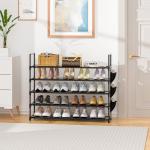 OYREL Shoe Rack 5 Tier Shoe Organizer Storage 20-25 Pairs Shoes Rack for Closet Shoes Rack Organizer Entryway Shoe Holder Space Saving Shoe Shelf Shoe Stand Large Tall Shoes Tower Garage Door