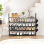 OYREL Shoe Rack 5 Tier Shoe Organizer Storage 20-25 Pairs Shoes Rack for Closet Shoes Rack Organizer Entryway Shoe Holder Space Saving Shoe Shelf Shoe Stand Large Tall Shoes Tower Garage Door