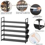 OYREL Shoe Rack 5 Tier Shoe Organizer Storage 20-25 Pairs Shoes Rack for Closet Shoes Rack Organizer Entryway Shoe Holder Space Saving Shoe Shelf Shoe Stand Large Tall Shoes Tower Garage Door