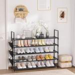 OYREL Shoe Rack 5 Tier Shoe Organizer Storage 20-25 Pairs Shoes Rack for Closet Shoes Rack Organizer Entryway Shoe Holder Space Saving Shoe Shelf Shoe Stand Large Tall Shoes Tower Garage Door