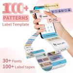 Phomemo Label Maker Machine, D30 Portable Handheld Bluetooth Mini Label Printer, Multiple Templates for Smartphone Thermal Small Label Maker Rechargeable Easy to Use for Home Office School