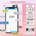 Phomemo Label Maker Machine, D30 Portable Handheld Bluetooth Mini Label Printer, Multiple Templates for Smartphone Thermal Small Label Maker Rechargeable Easy to Use for Home Office School