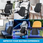 Lumbar Support Pillow for Office Chair,Office Home, College Dorm Room Essentials,Back Support Pillow for Car, Chair Cushions,Back Pain Relief Improve Posture,Mesh Cover Double Adjustable Straps