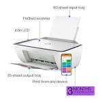 HP DeskJet 2855e Wireless All-in-One Color Inkjet Printer, Scanner, Copier, Best-for-home, 3 months of Instant Ink included, Single-band Wi-Fi connectivity (588S5A)
