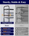 Kitsure Extra-Long Shoe Rack for Closet, Shoe Organizer for Front Door Entrance, Stackable Shoe Shelf, Detachable Closet Organizers and Storage, Black, 39.0" x 11.8" x 23.2"