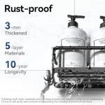 YASONIC Shower Caddy, 100% Rustproof Shower Shelves for Inside Shower, No Drilling Bathroom Organizers and Storage, 6 Pack Large Capacity Bathroom Caddy for Kitchen & Home Decor