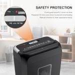 Bonsaii Paper Shredder for Home Use, 3.4 Gal Wastebasket, 6 Sheet Crosscut Paper Credit Cards, Staples, and Clips Shredder for Home Office Use, Portable Handle Design (C237-B New Version)