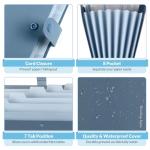 SKYDUE Expanding File Organizer with 8 Pockets, Accordion File Folders with Labels, Portable Document Paper Bill Receipt Organizer, Home College School Office Supplies, Letter Size, Blue