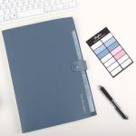 SKYDUE Expanding File Organizer with 8 Pockets, Accordion File Folders with Labels, Portable Document Paper Bill Receipt Organizer, Home College School Office Supplies, Letter Size, Blue