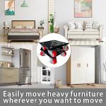 Furniture-Dolly-Furniture-Movers with-5-Wheels, Furniture Sliders Lifters Tool Set for Moving Heavy Duty, Furniture Dollies, Max Capacity 1650Ib Red
