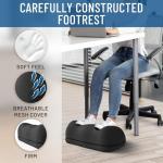 Everlasting Comfort Adjustable Cloud Foot Rest for Under Desk at Work with Pressure Point Nodes - Ergonomic Memory Foam Office Foot Stool & Desk Footrest for Gaming & Home Office