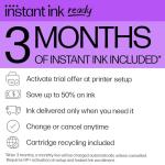 HP DeskJet 2827e Wireless All-in-One Color Inkjet Printer, Scanner, Copier, Best-for-Home, 3 Months of Instant Ink Included, Single-Band Wi-Fi connectivity (6W7F5A)
